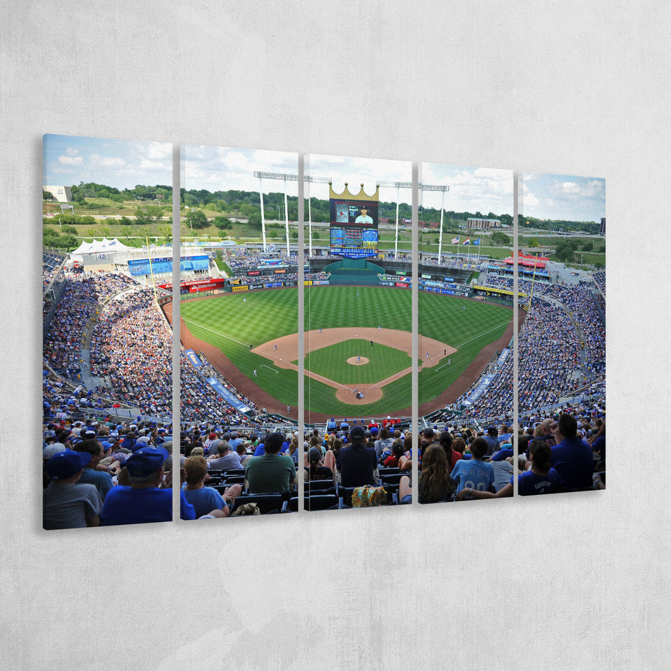 Kauffman Stadium Royals, Stadium Canvas, Sport Art, Gift for him, Multi Panels B, Canvas Prints Wall Art Decor