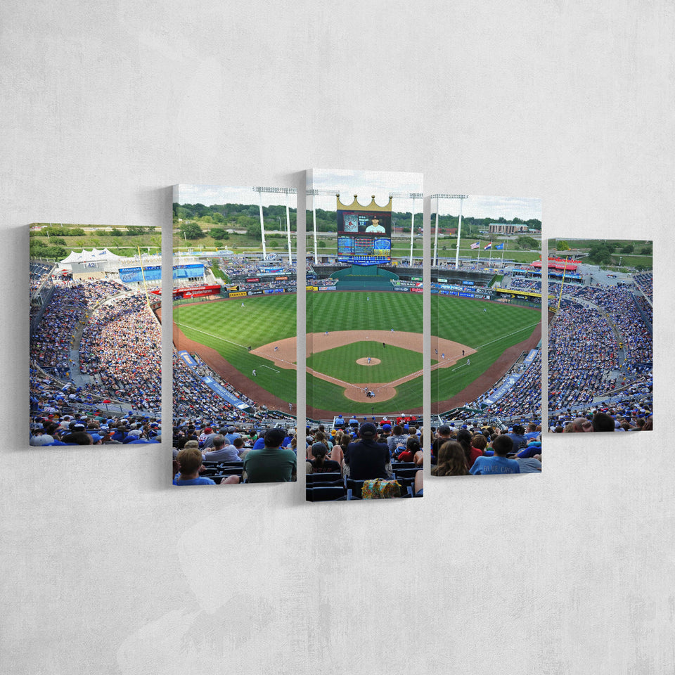Kauffman Stadium Royals, Stadium Canvas, Sport Art, Large Canvas, Multi Panels, Canvas Prints Wall Art Decor