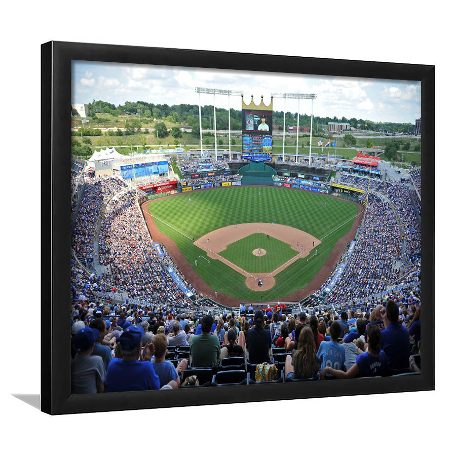 Kauffman Stadium Royals, Stadium Canvas, Sport Art, Gift for him, Framed Art Prints Wall Art Decor, Framed Picture