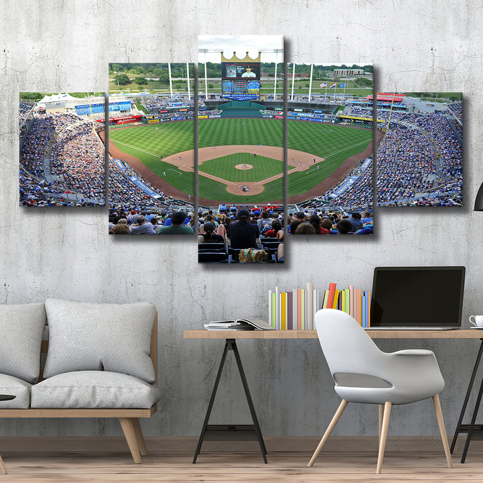 Kauffman Stadium Royals, Stadium Canvas, Sport Art, Large Canvas, Multi Panels, Canvas Prints Wall Art Decor