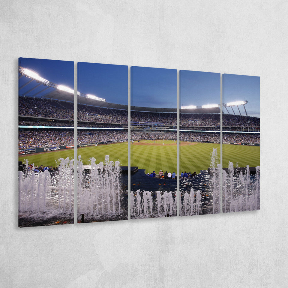 Kauffman Stadium in Kansas City, Stadium Canvas, Sport Art, Gift for him, Multi Panels B, Canvas Prints Wall Art Decor