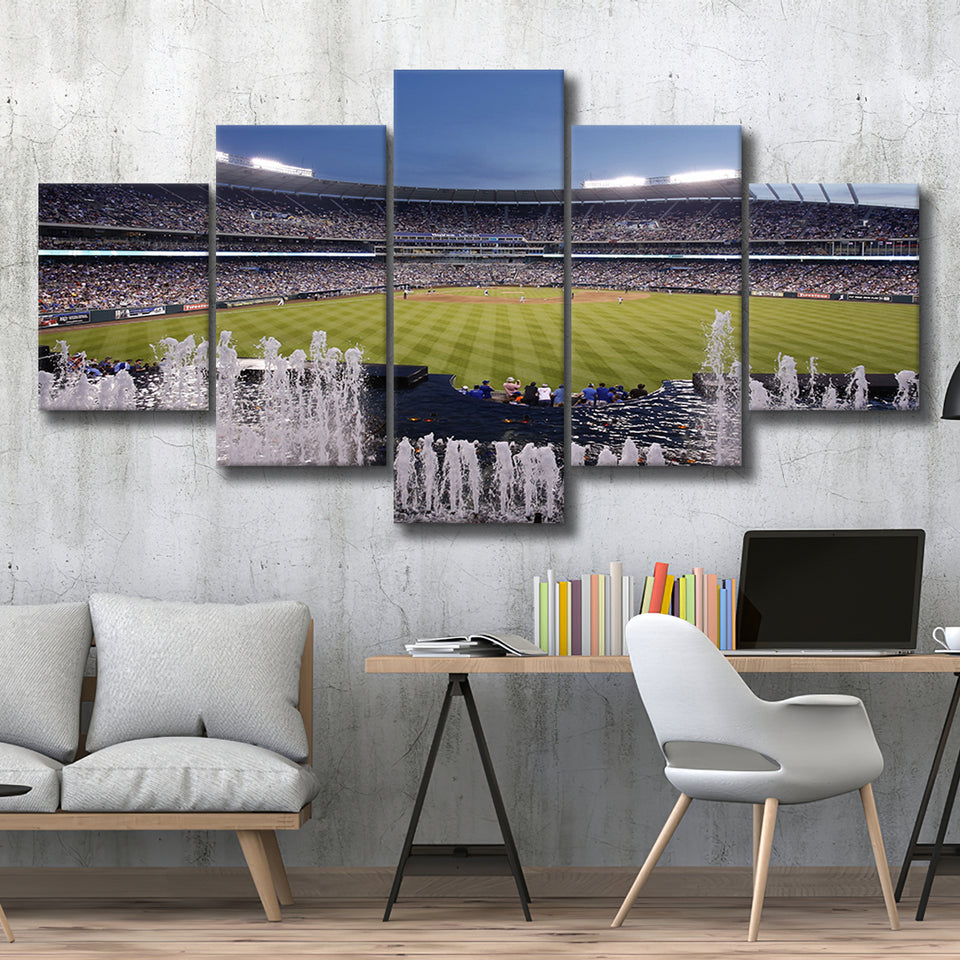 Kauffman Stadium in Kansas City, Stadium Canvas, Sport Art, Large Canvas, Multi Panels, Canvas Prints Wall Art Decor