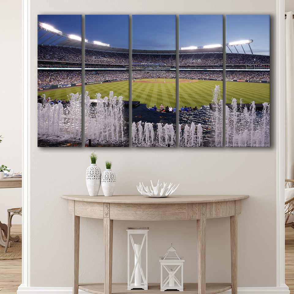 Kauffman Stadium in Kansas City, Stadium Canvas, Sport Art, Gift for him, Multi Panels B, Canvas Prints Wall Art Decor
