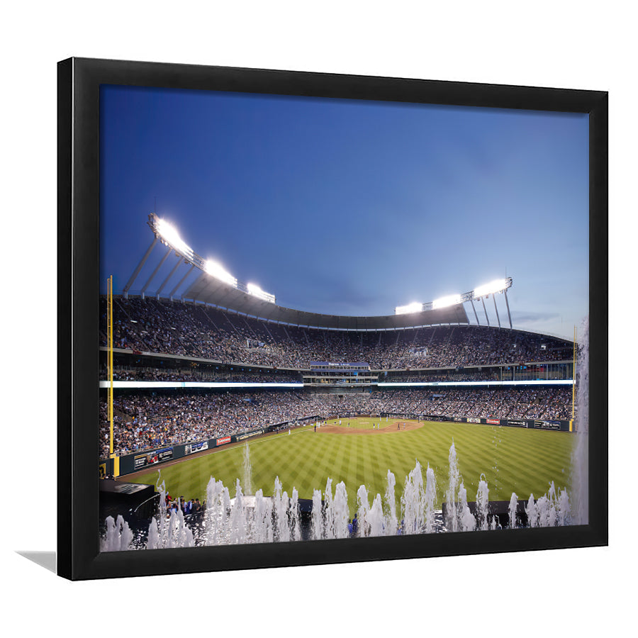 Kauffman Stadium In Kansas City Framed Art Prints Wall Decor - Painting Prints, Wall Art, Framed Picture, Black Frame