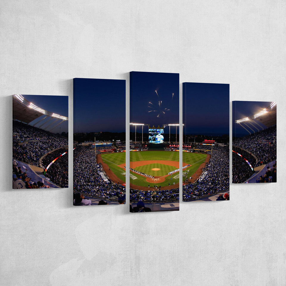 Kauffman Stadium in Missouri, Stadium Canvas, Sport Art, Large Canvas, Multi Panels, Canvas Prints Wall Art Decor