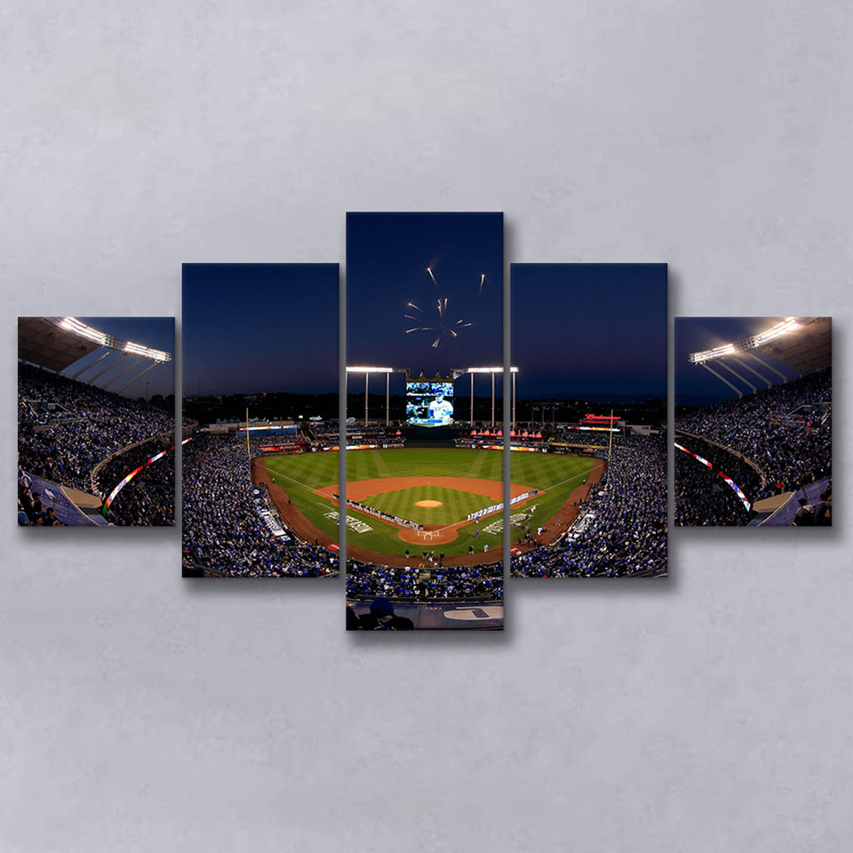 Kauffman Stadium in Missouri, Stadium Canvas, Sport Art, Large Canvas, Multi Panels, Canvas Prints Wall Art Decor