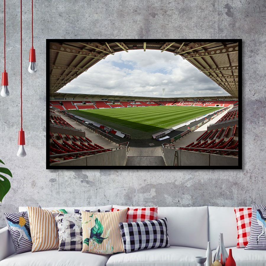 Keepmoat Stadium, Stadium Canvas, Sport Art, Gift for him, Framed Art Prints Wall Art Decor, Framed Picture
