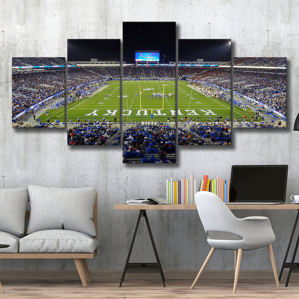 Kentucky Wildcats Stadium Canvas Prints Kroger Field Stadium Wall Art,Multi Panels,Sport Stadium Art Prints, Fan Gift