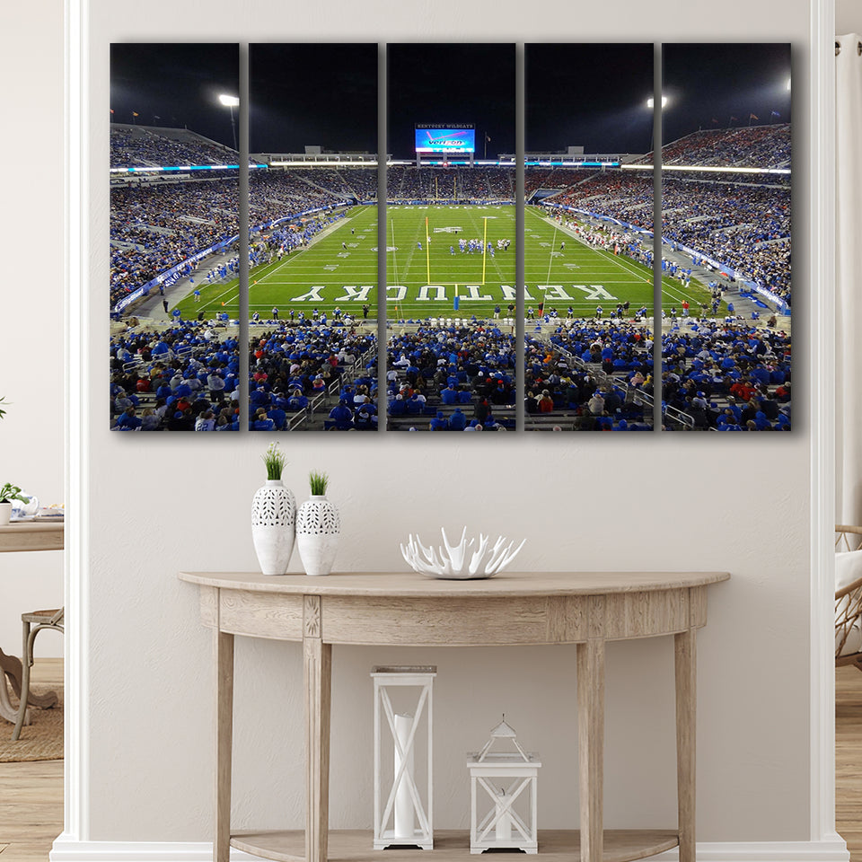 Kentucky Wildcats Stadium Canvas Prints Kroger Field Stadium Wall Art,Multi Panels B,Sport Stadium Art Prints, Fan Gift