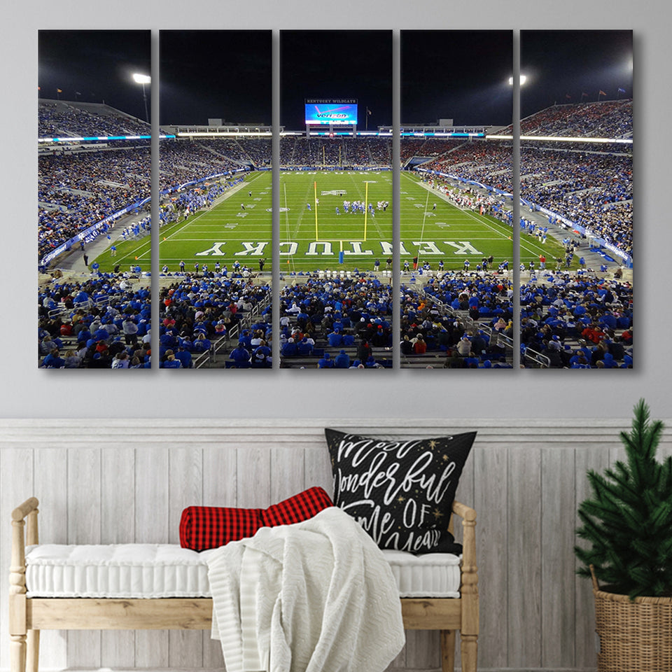 Kentucky Wildcats Stadium Canvas Prints Kroger Field Stadium Wall Art,Multi Panels B,Sport Stadium Art Prints, Fan Gift