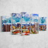 Kenya 5 Pieces Canvas Prints Wall Art Decor - Painting Canvas, Mixed Canvas, Multi Panels