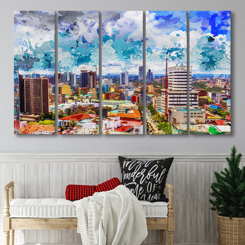 Kenya 5 Piece B Canvas Prints Wall Art Decor, Multi Panels,Large Canvas, Home Decor