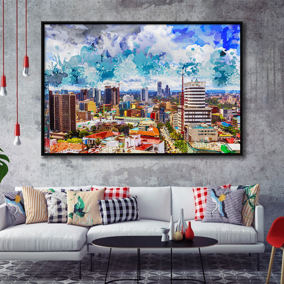 Kenya Framed Canvas Prints Wall Art Decor - Painting Canvas, Framed Picture, Home Decor