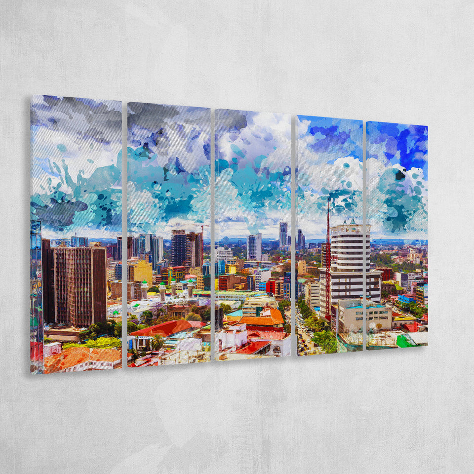 Kenya 5 Piece B Canvas Prints Wall Art Decor, Multi Panels,Large Canvas, Home Decor