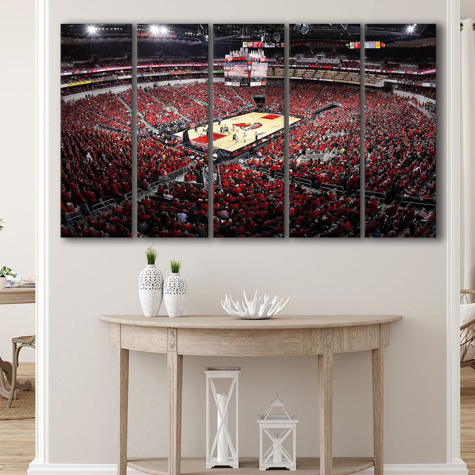 Kfc Yum Center Louisville, Stadium Canvas, Sport Art, Gift for him, Multi Panels B, Canvas Prints Wall Art Decor