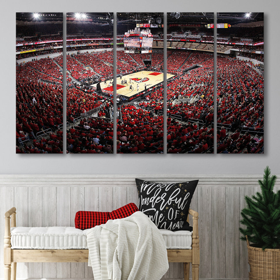 Kfc Yum Center Louisville, Stadium Canvas, Sport Art, Gift for him, Multi Panels B, Canvas Prints Wall Art Decor