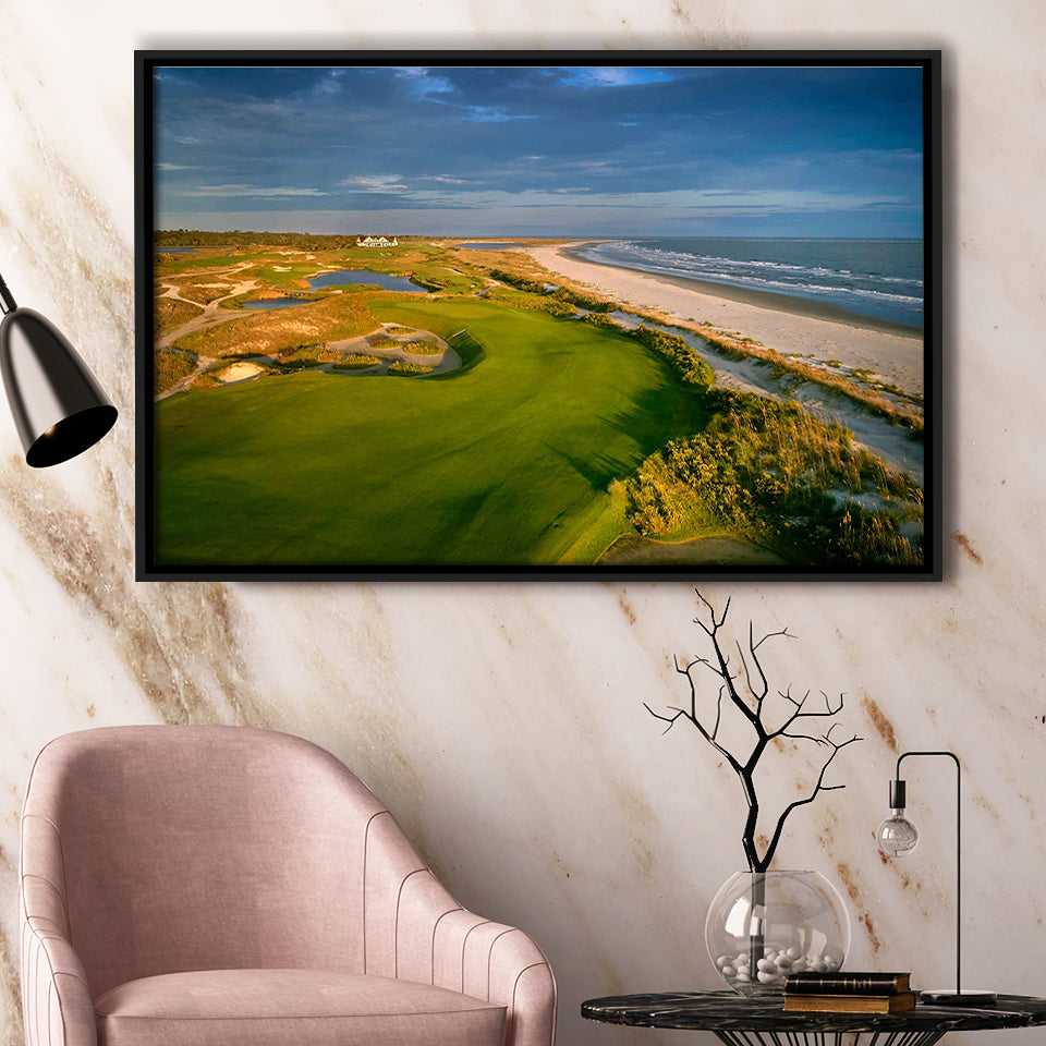 Kiawah Island Golf Resort Ocean Course Kiawah Island, South Carolina 1, Framed Canvas Prints Wall Art Decor, Floating Frame