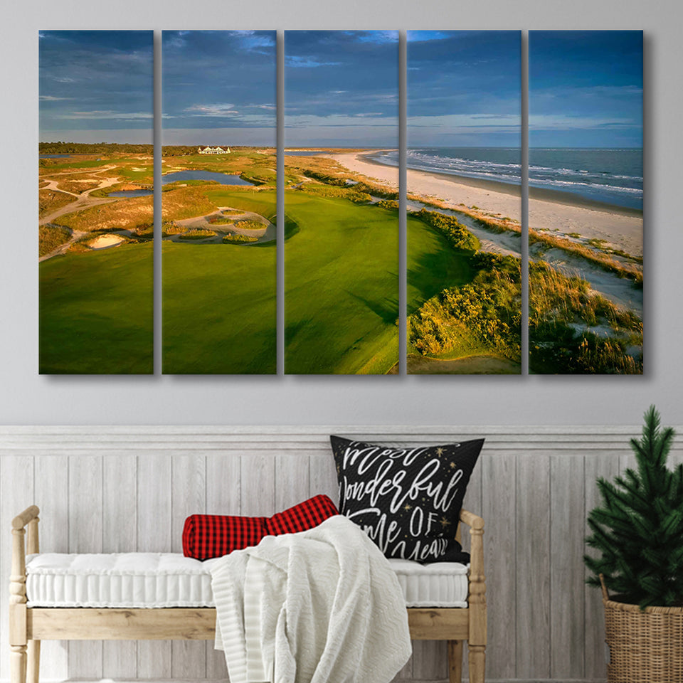 Kiawah Island Golf Resort Ocean Course Kiawah Island, South Carolina 1, 5 Panels Extra Large Canvas Prints Wall Art Decor