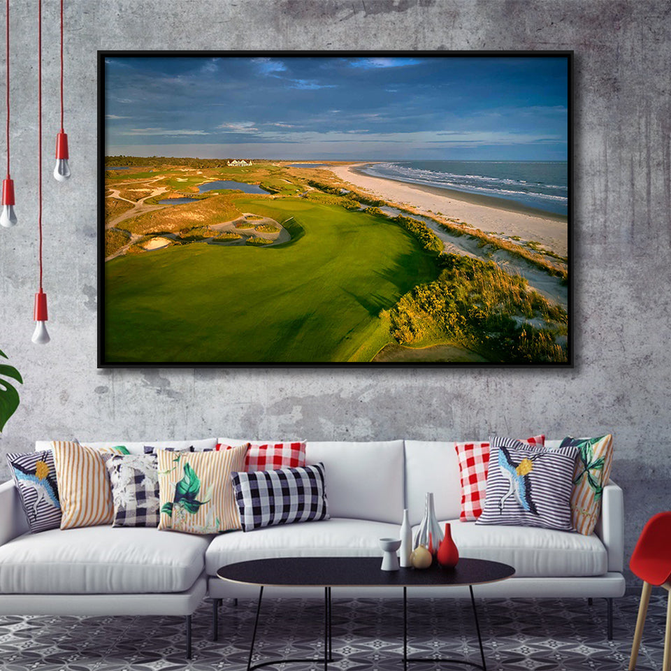 Kiawah Island Golf Resort Ocean Course Kiawah Island, South Carolina 1, Framed Canvas Prints Wall Art Decor, Floating Frame