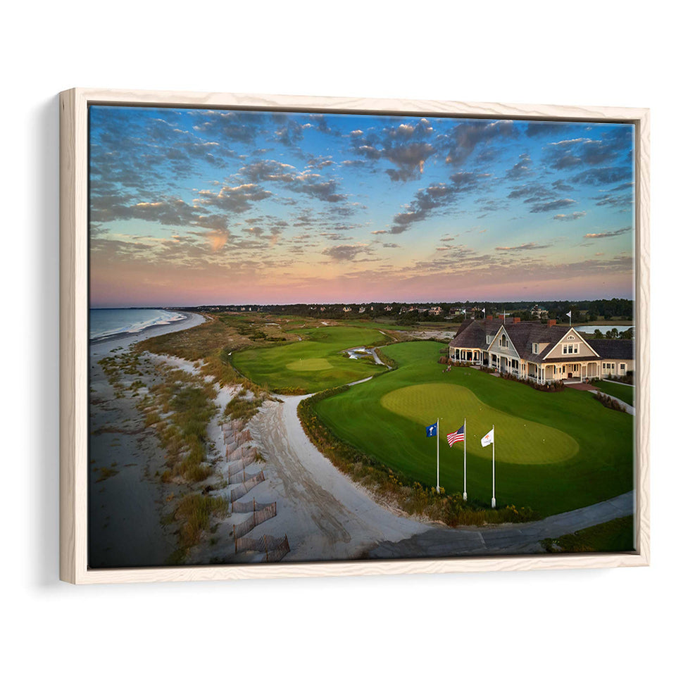 Kiawah Island Golf Resort Ocean Course Kiawah Island, South Carolina, Framed Canvas Prints Wall Art Decor, Floating Frame