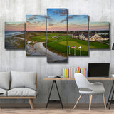Kiawah Island Golf Resort Ocean Course Kiawah Island, South Carolina, Golf Art Print, 5 Panels Canvas Prints Wall Art Decor