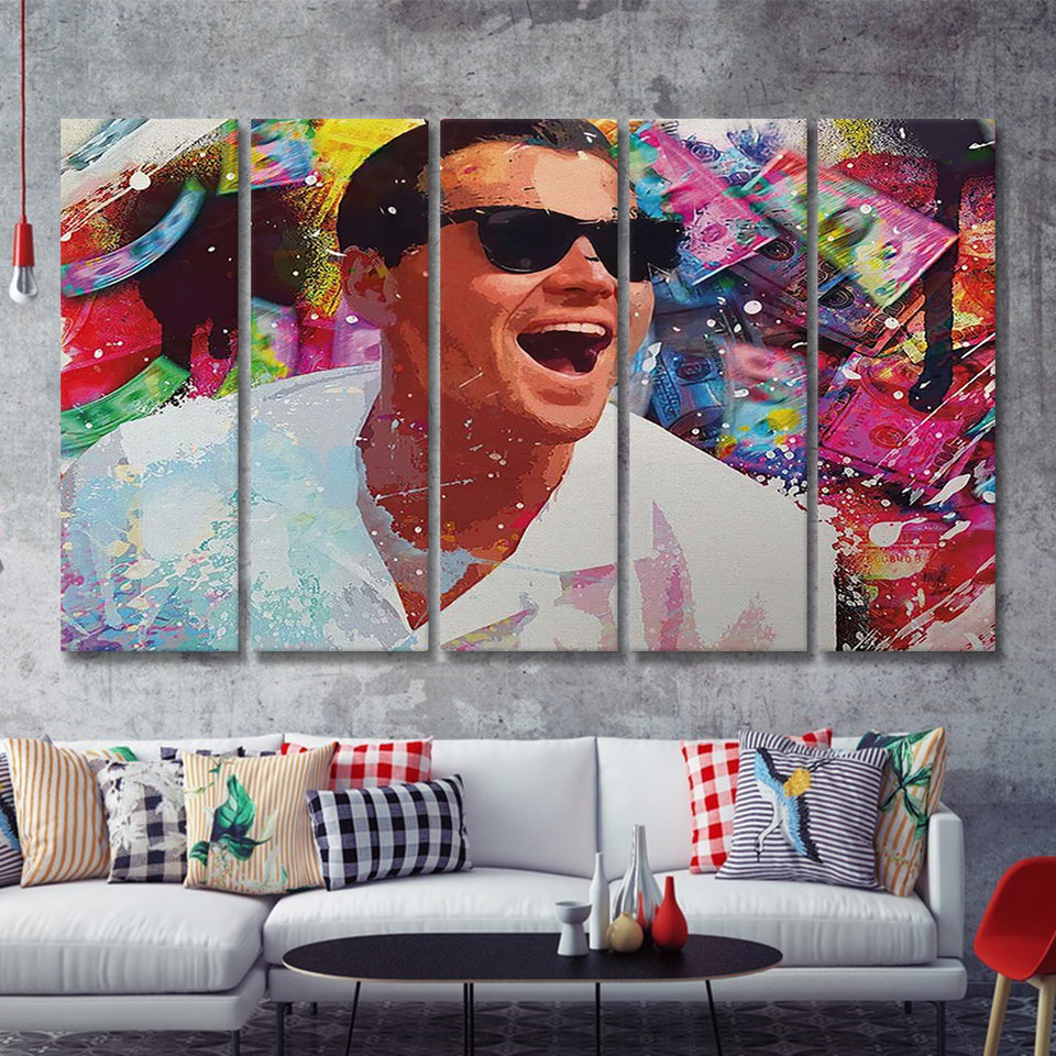 Kill Them With Success And Bury Them With A Smile Motivational 5 Piece Canvas Prints Wall Art Multi Panels