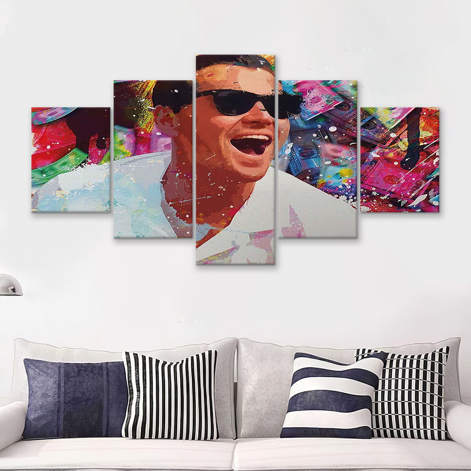 Kill Them With Success And Bury Them With A Smile Motivational 5 Piece Canvas Prints Wall Art - Painting Prints, Wall Decor,Multi Panel