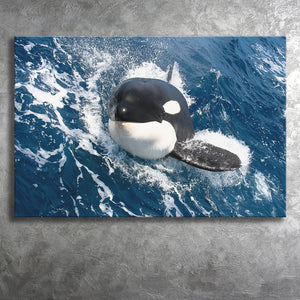 Killer Whale Closer Up In Ocean Canvas Prints Wall Art - Painting Canvas, Wall Decor, Canvas Art, For Sale