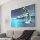 Killer Whale In Ocean Canvas Prints Wall Art - Painting Canvas, Home Wall Decor, Painting Prints, For Sale