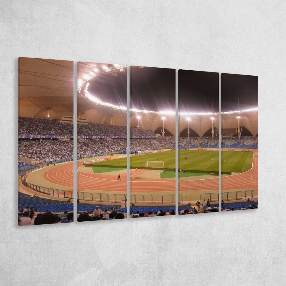 King Abdullah Sport City Stadium, Stadium Canvas, Sport Art, Gift for him, Multi Panels B, Canvas Prints Wall Art Decor