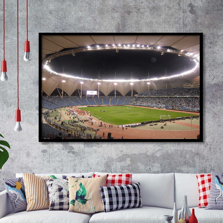 King Fahd International Stadium, Stadium Canvas, Sport Art, Gift for him, Framed Art Prints Wall Art Decor, Framed Picture