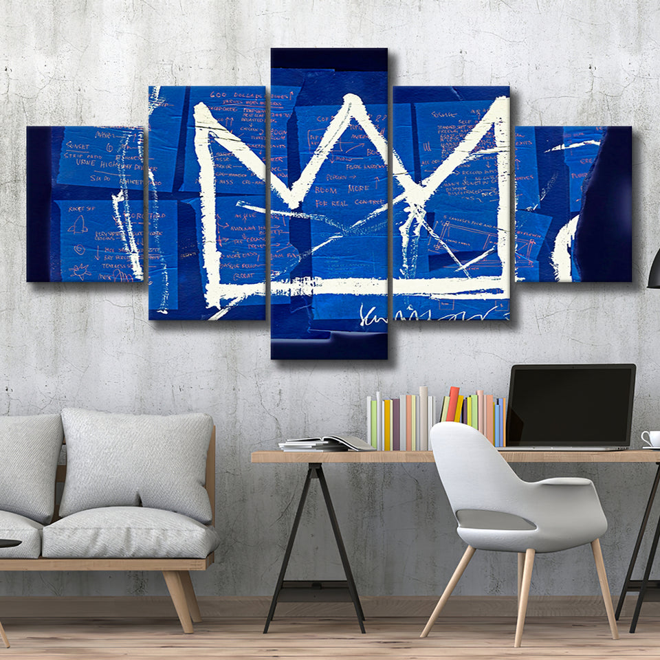 King Crown Modern Art Graffiti Large Canvas Prints Multi Panels Wall Art Prints Home Decor