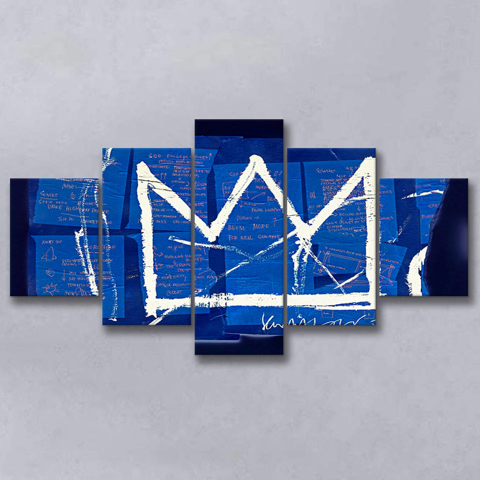 King Crown Modern Art Graffiti Large Canvas Prints Multi Panels Wall Art Prints Home Decor