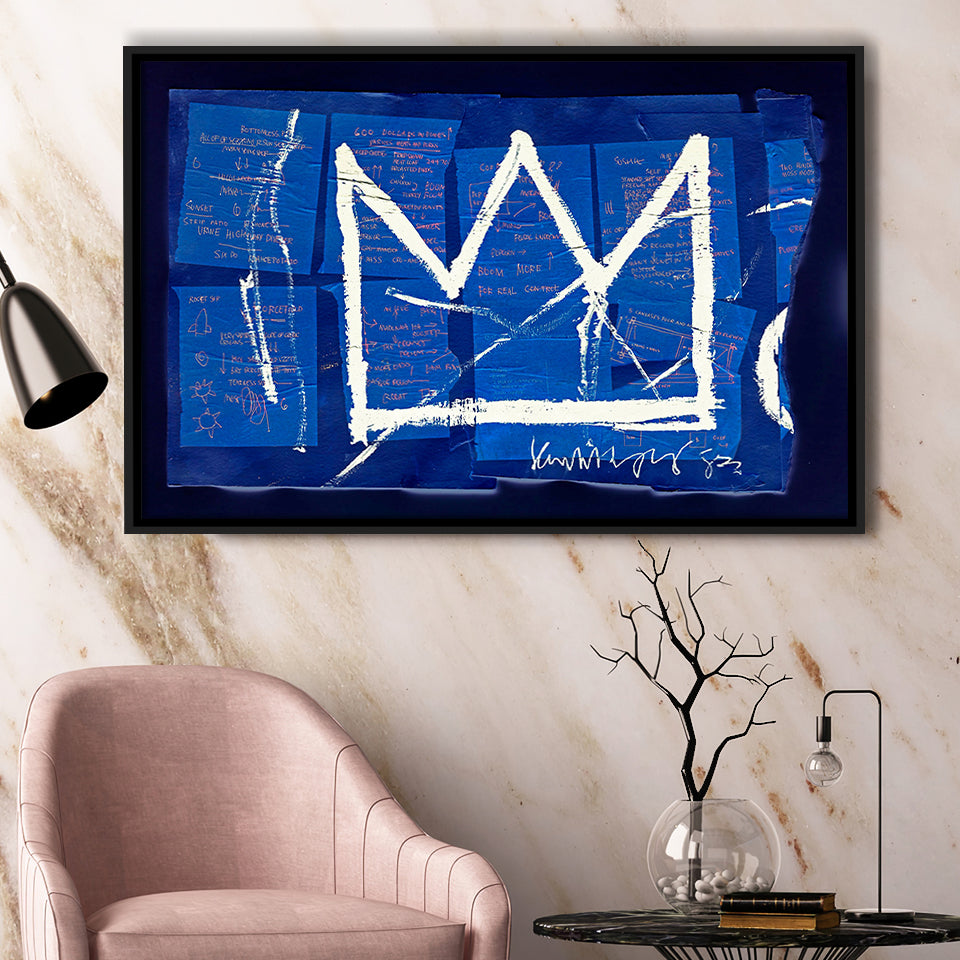 King Crown Framed Canvas Prints Wall Art Decor, Framed Picture, Floating Frame