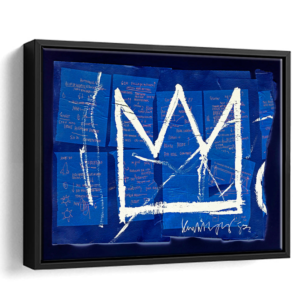 King Crown Framed Canvas Prints Wall Art Decor, Framed Picture, Floating Frame