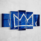 King Crown 5 Piece Canvas Prints Wall Art Decor, Multi Panels, Mixed Canvas