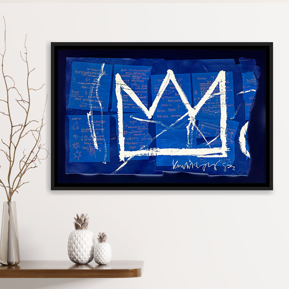 King Crown Framed Canvas Prints Wall Art Decor, Framed Picture, Floating Frame