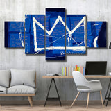 King Crown 5 Piece Canvas Prints Wall Art Decor, Multi Panels, Mixed Canvas