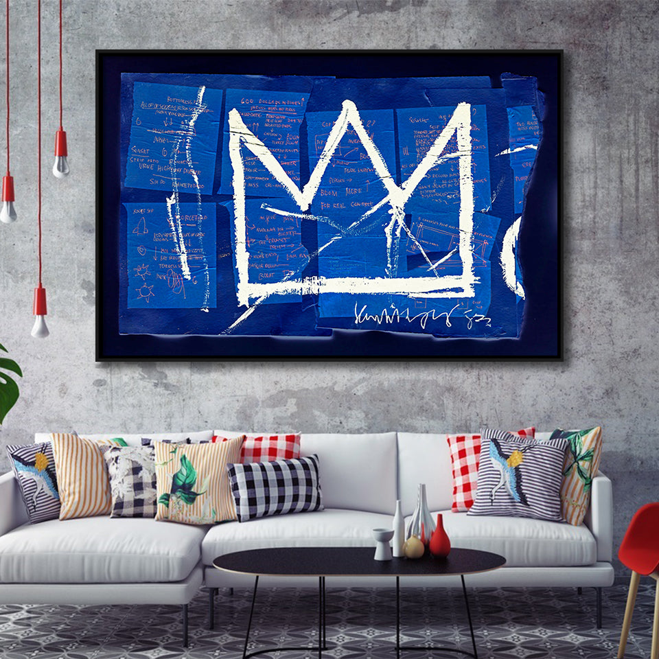 King Crown Framed Canvas Prints Wall Art Decor, Framed Picture, Floating Frame