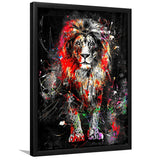 King Of Jungle Graffiti Art Colorful Framed Art Print Wall Decor - Painting Art, Wall Art, Framed Picture, Black Frame