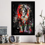 King Of Jungle Graffiti Art Colorful Framed Art Print Wall Decor - Painting Art, Wall Art, Framed Picture, Black Frame