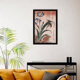 Kingfisher, carnation, iris 1834 - Katsushika Hokusai - Art Print, Frame Art, Painting Art