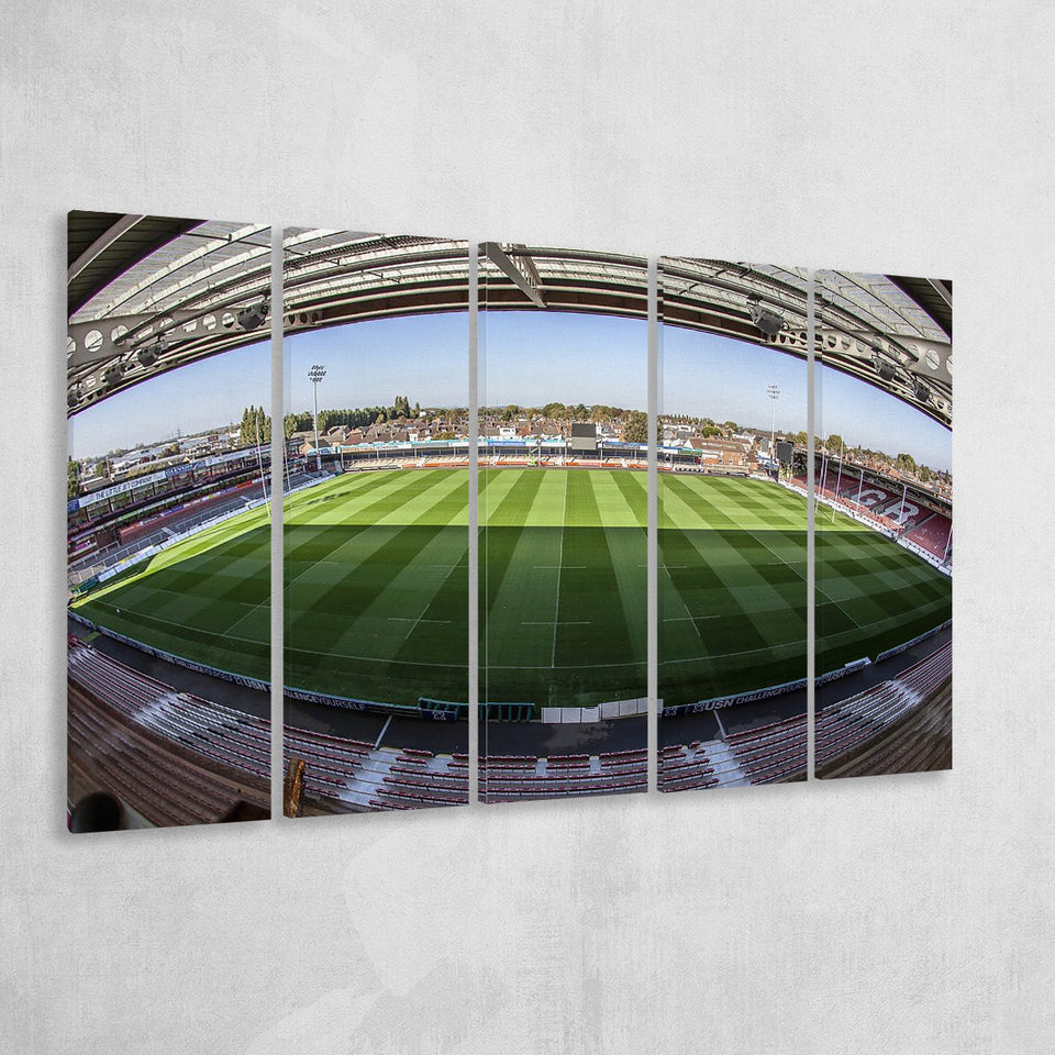 Kingsholm Stadium, Stadium Canvas, Sport Art, Gift for him, Multi Panels B, Canvas Prints Wall Art Decor