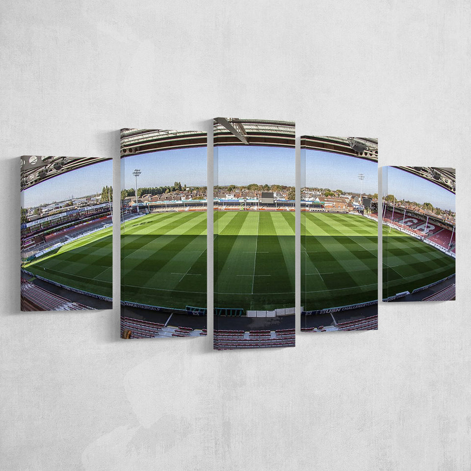 Kingsholm Stadium, Stadium Canvas, Sport Art, Large Canvas, Multi Panels, Canvas Prints Wall Art Decor