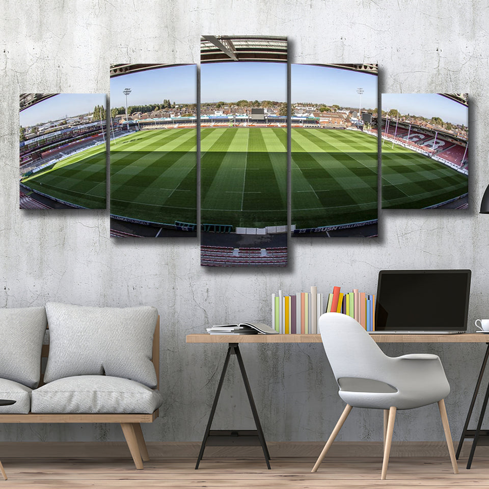 Kingsholm Stadium, Stadium Canvas, Sport Art, Large Canvas, Multi Panels, Canvas Prints Wall Art Decor