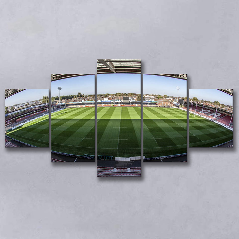 Kingsholm Stadium, Stadium Canvas, Sport Art, Large Canvas, Multi Panels, Canvas Prints Wall Art Decor