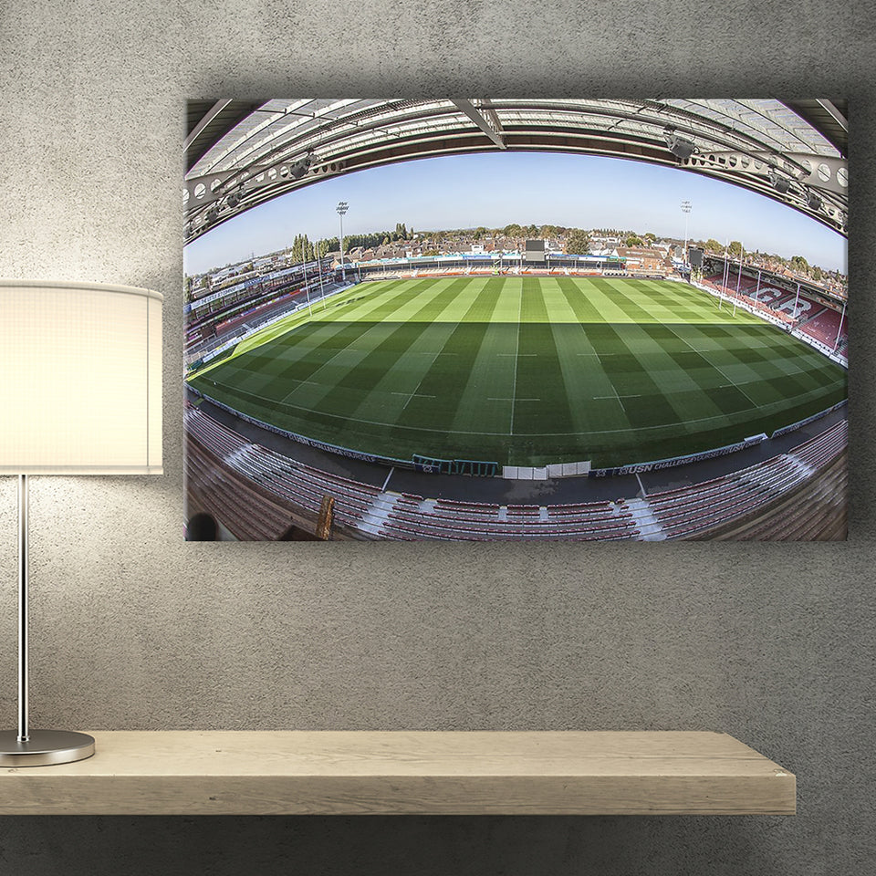 Kingsholm Stadium, Stadium Canvas, Sport Art, Gift for him, Fan Gift, Canvas Prints Wall Art Decor