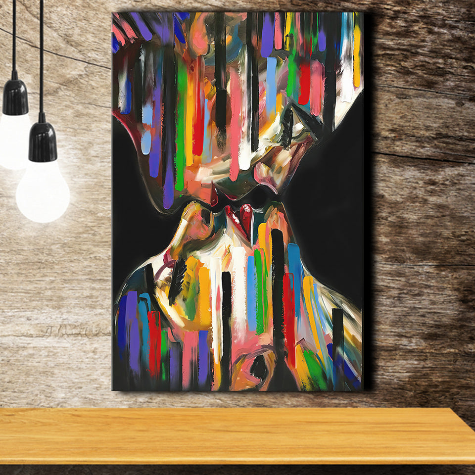 Kiss Colorful Canvas Prints Wall Art - Painting Canvas, Home Wall Decor, Painting Prints, For Sale