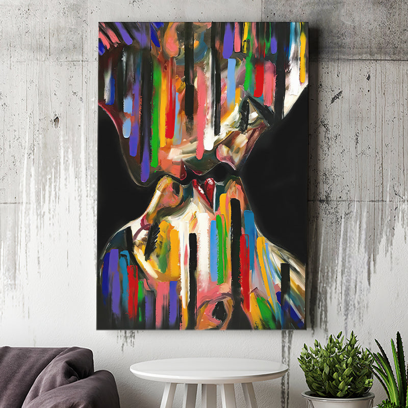 Kiss Colorful Canvas Prints Wall Art - Painting Canvas, Home Wall Decor, Painting Prints, For Sale