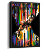 Kiss Colorful Framed Canvas Prints Wall Art - Painting Canvas, Floating Frame, Painting Prints, For Sale